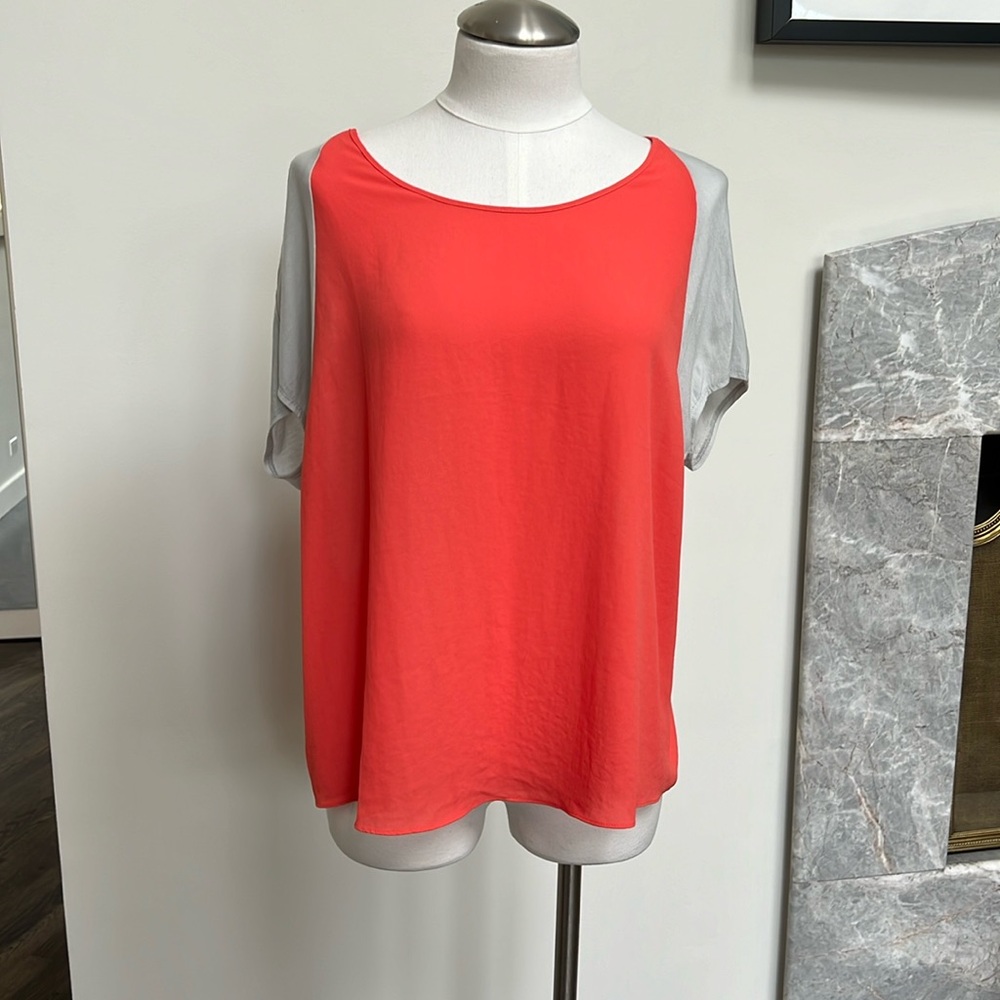 NYDJ Top in Orange and Grey
